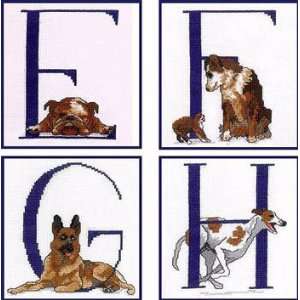  Alpha Dogs (Q   U)   Cross Stitch Pattern Arts, Crafts 