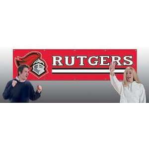  Rutgers Scarlet Knights 8ft Embroidered Banner Flag House 