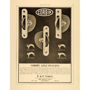  1915 Ad Corbin American Hardware Axle Pulleys Roller Ball 