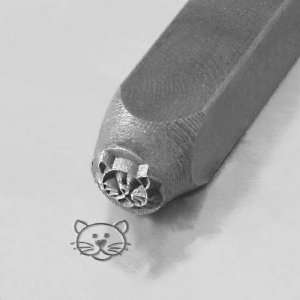  Cat Face Impress Art Punch Stamp for Metal 1/4 6mm (1 