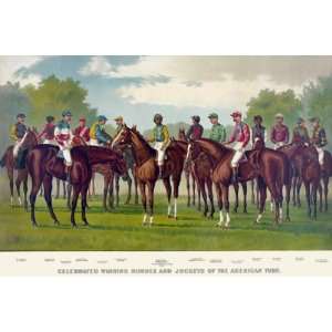   horses and jockeys of the American turf   20x30