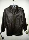   Leather Brown Knee Coat New S Small NWT Jacket  Dark Lined Zip