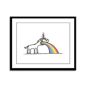    Framed Panel Print Unicorn Vomiting Rainbow 