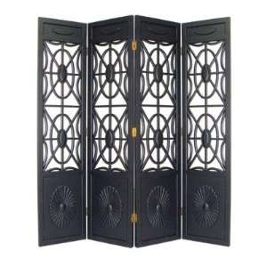  Four Panel Gothic Room Divider in Black Furniture & Decor