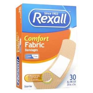  Rexall Comfort Fabric Bandage   0.75 x 3, 30 ct Health 