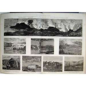  1886 Volcanic Eruption Mount Tarawera New Zealand View 