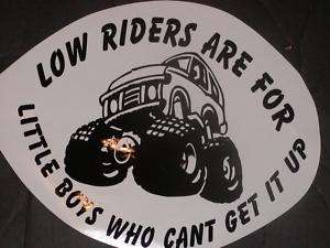 LOW RIDERS R 4 Decal Decals LIFTED Super Swamper Truck  