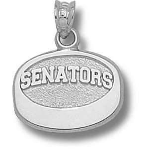   Ottawa Senators NHL Senators Puck 7/16 Pendant (Silver) Sports