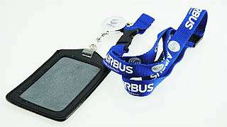 AIRBUS industries logo woven quality lanyard ID holder  