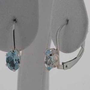  Sterling Silver Genuine Blue Topaz oval Stone Prong Set 