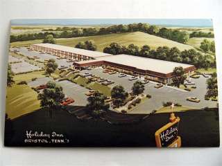 Aerial Holiday Inn Motel Bristol Tennessee TN Postcard  