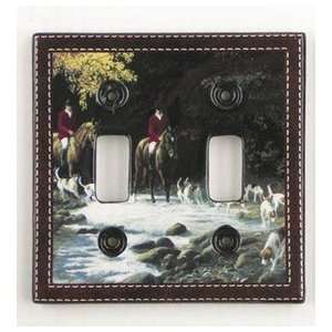 Fox Hunting Double Switch Plate