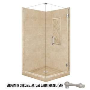 American Bath Factory 36W x 36D x 86H Sistine Stone Corner Shower 