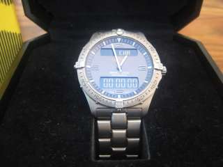 BREITLING AEROSPACE TITANIUM CHRONOGRAPH BOX AND PAPERS MINT CONDITION 
