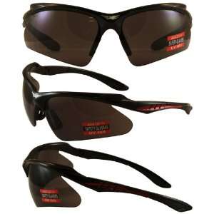  Global Vision Highlight Safety Sunglasses Black Frame Red 