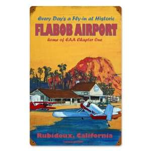  Flabob Airport Aviation Vintage Metal Sign