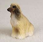 afghan hound mini resin dog figurine statue hand painted tan