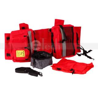   Multifunction Pet Dog Red Saddle backpack for Hiking Walking  