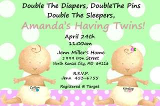 TWINS Baby Shower Invitations  So Cute  