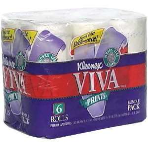  Viva Paper Towels, 1 Ply, Prints, Bundle Pack , 6 rolls 