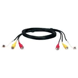 QVS 50ft Triple RCA Composite Audio & Video Cable 