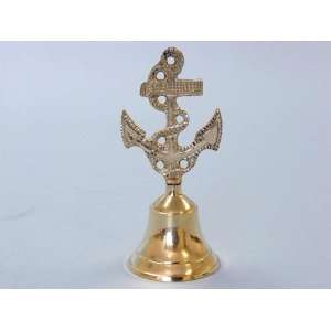 Brass Anchor Bell 6   Bells Chrome & Brass   Nautical Toy Solid Brass 