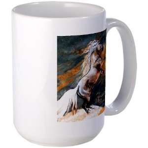  Andalusian Horse White horse Large Mug by  