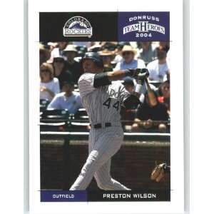  2004 Donruss Team Heroes #137 Preston Wilson   Colorado 