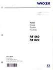 Wacker RT 560 820 Roller Parts Book Manual