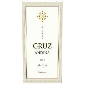  Cruz Andina Malbec 2009 Grocery & Gourmet Food