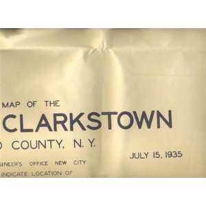  1935 Road Map Clarkstown Rockland County New York Nyack 