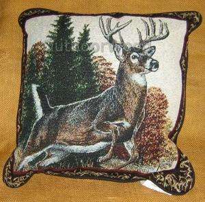 Al Agnew Deer Woven Tapestry Hunting Pillow NWT  