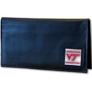   Genuine Leather Checkbook   Virginia Tech Hokies