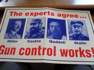 Vintage SignThe Experts Agree, Gun Control Works  