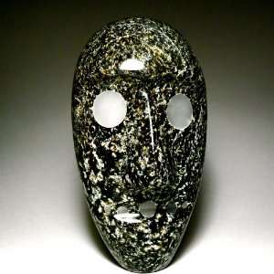 Inuit Carving Mask By Kootoo Korgak Stone Sculpture/ Original Signed 