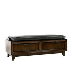  Vista Coffee Leather Bench