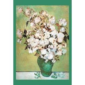  Vintage Art Vase avec Roses   06597 4