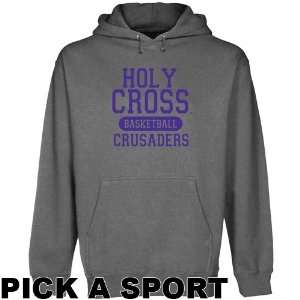 Holy Cross Crusaders Custom Sport Pullover Hoodie   Gunmetal