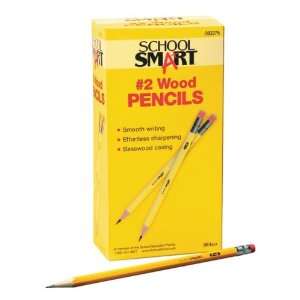  School Smart #2 Pencils   Pre Sharpened   Pack of 12 