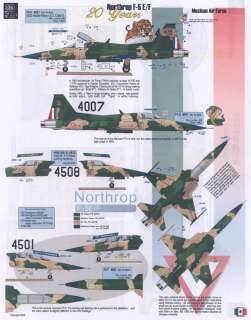aztec decals 1 32 northrop f 5e mexican air force picture