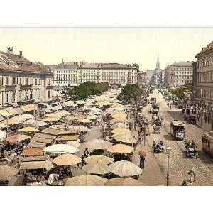  Vintage Travel Poster   Nasch Market Vienna Austro Hungary 