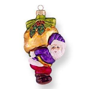  Glass Christmas Ornament, Big Bag Santa Mias exclusive 