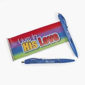  Religious Live In His Love Scroll Pens   Kids Stationery 