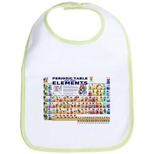 Baby Bib Kiwi Periodic Table of Elements with Graphic Representations