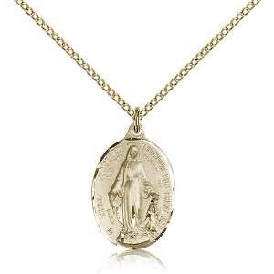  Jewelry Gift Gold Filled Immaculate Conception Pendant 7/8 X 1 