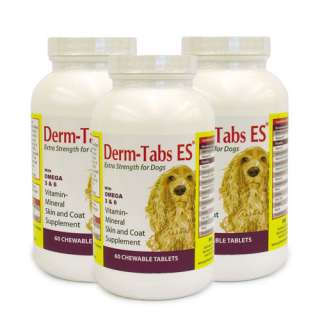 PACK   Derm Tabs ES Extra Strength for DOGS 180 Tabs  