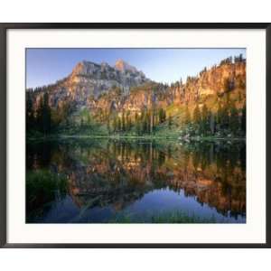  Mt. Magog Reflected in White Pine Lake at Sunrise, Wasatch 