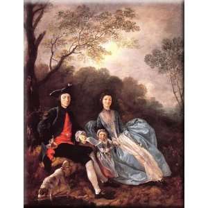   Wife and Daughter 23x30 Streched Canvas Art by Gainsborough, Thomas
