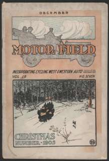 MOTOR FIELD Magazine, December 1905  