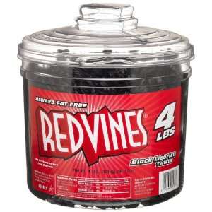 Red Vines Black Licorice Twists, 64 Ounce Tub  Fresh